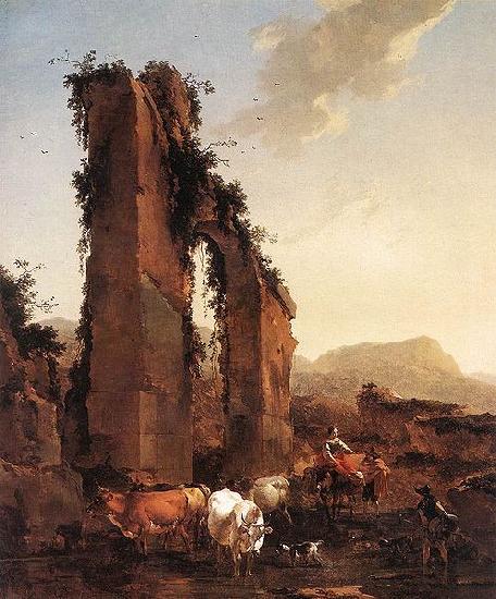 Nicolaes Pietersz. Berchem Ruined Aqueduct